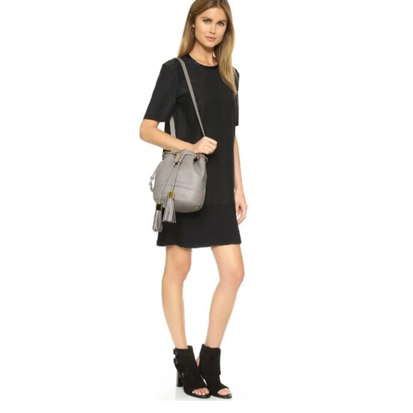 SEE BY CHLOE Vicki Taupe Leather Bucket Bag - Picture 13 of 13